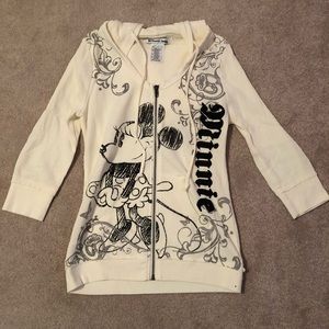 💫 RARE Disney 3/4 Sleeve Zip Top